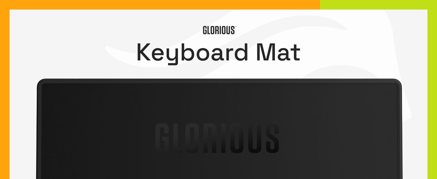 A large marketing image providing additional information about the product Glorious Sound-Dampening Compact Keyboard Mat - Black - Additional alt info not provided